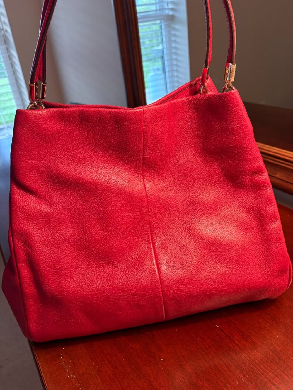 Pristine Coach Cherry Red Leather Shoulder Bag - Picture 10 of 10